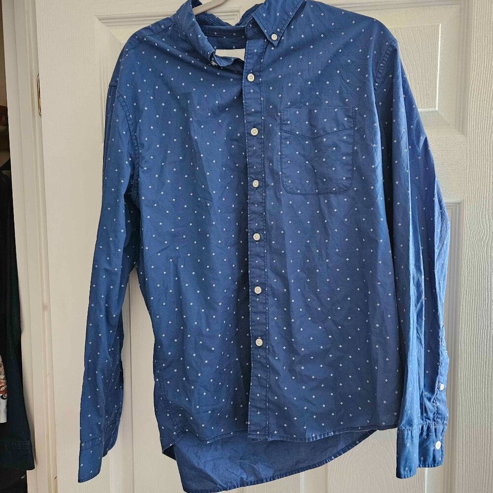 American Eagle Outfitters Classic Fit Button Up Shirt Long Sleeve Men's L
